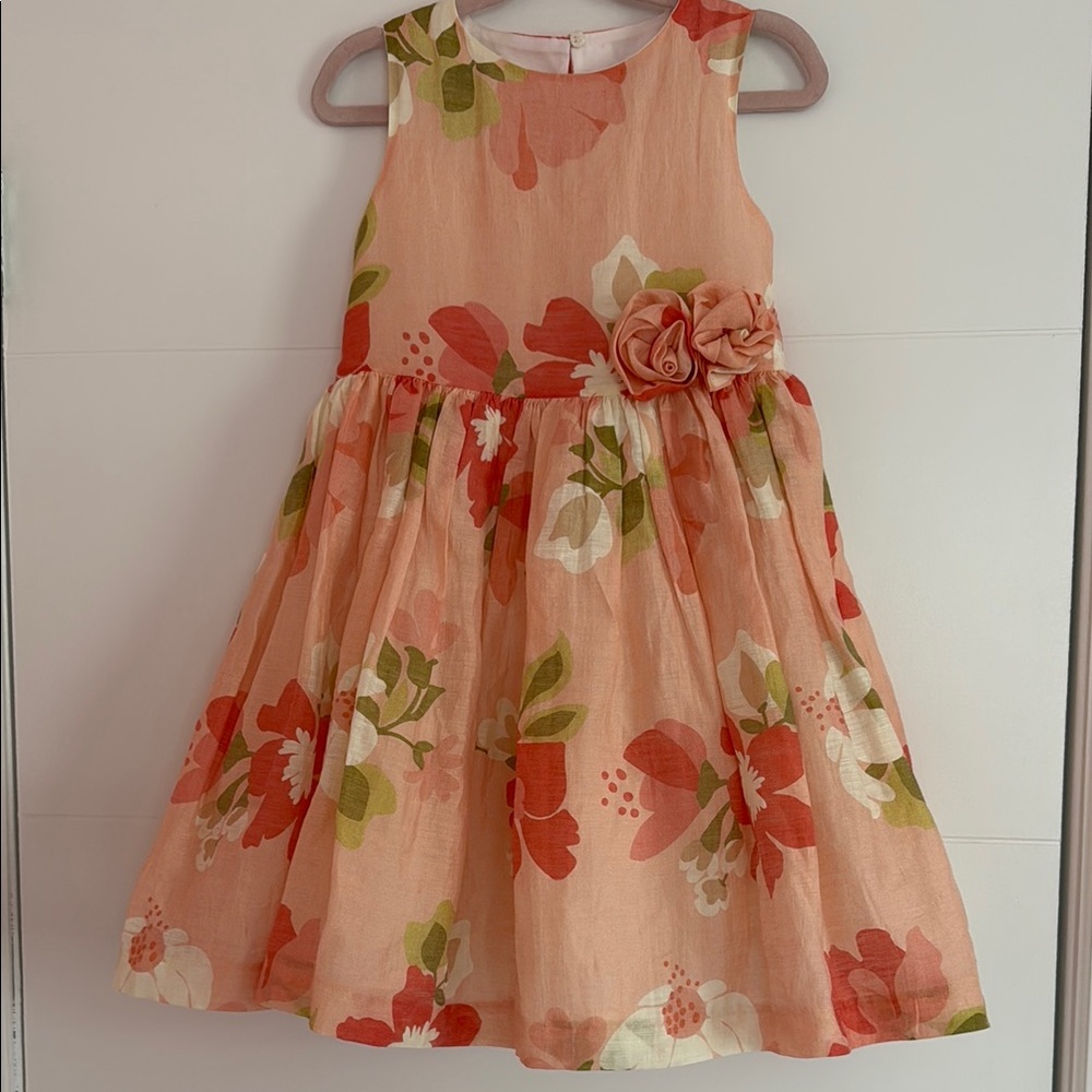 Mayoral Orange and Pink Embellished A-Line Sundress